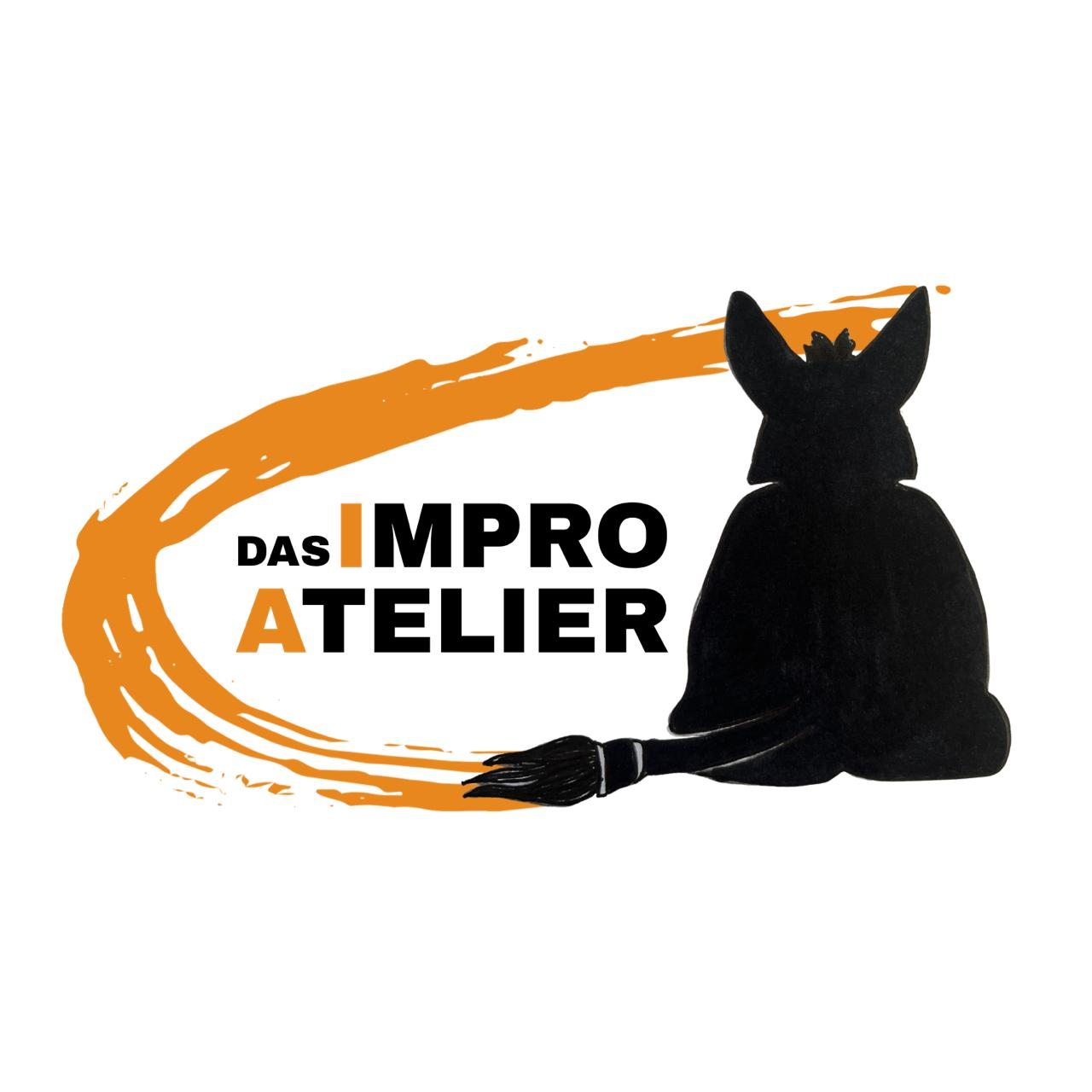 Das ImproAtelier – Logo mit Lolo, dem malenden Esel